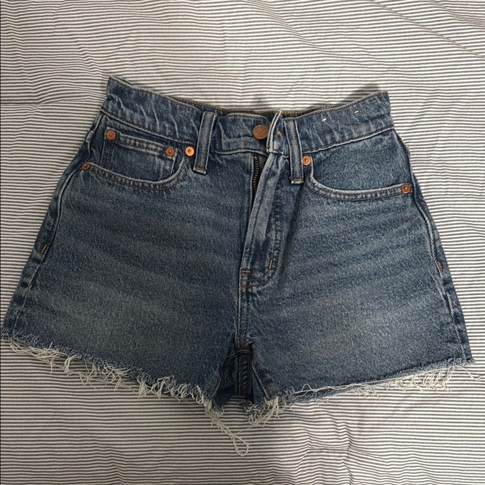 Madewell Blue Jean Shorts High-Waisted Cutoff